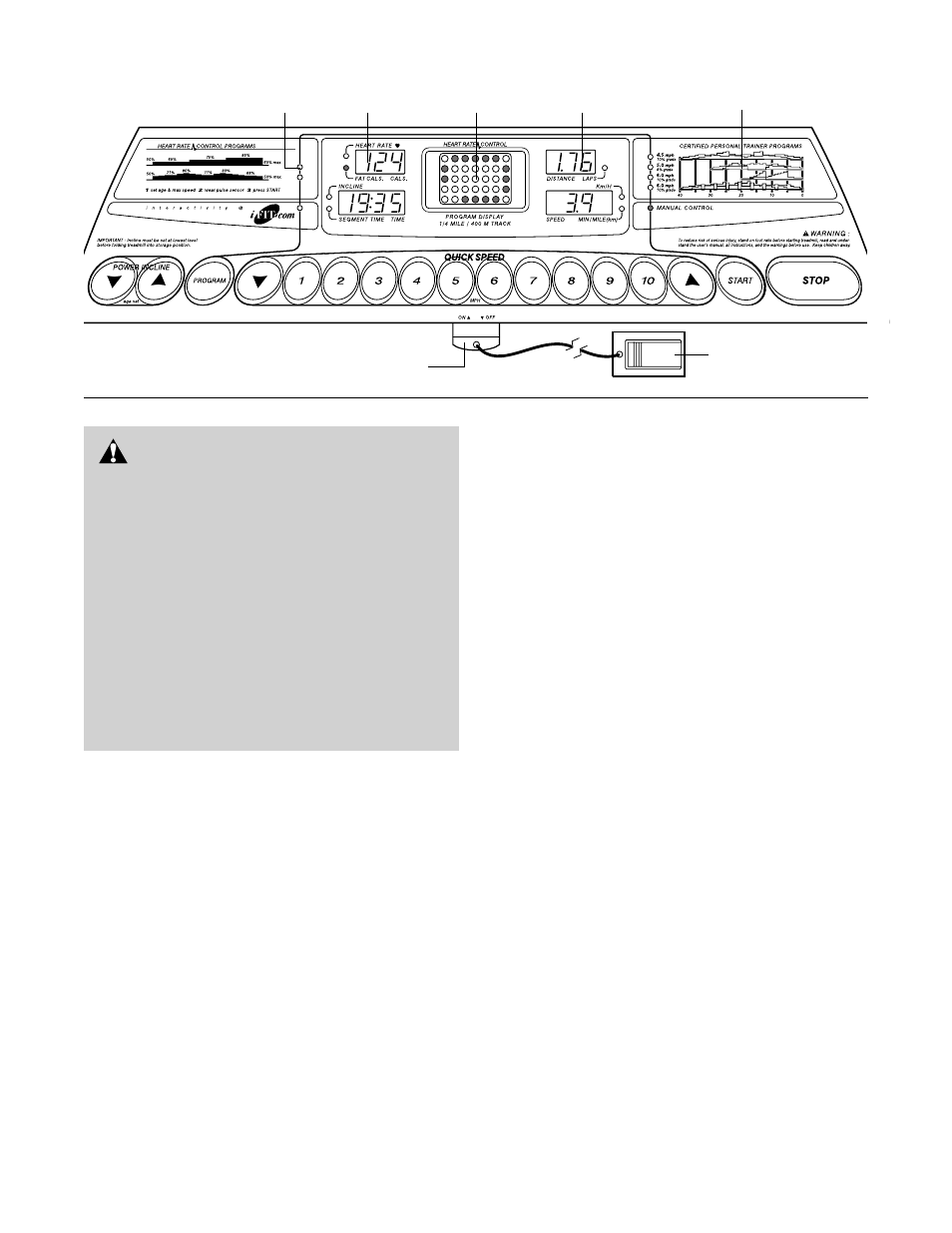 Caution | ProForm 520 User Manual | Page 10 / 31