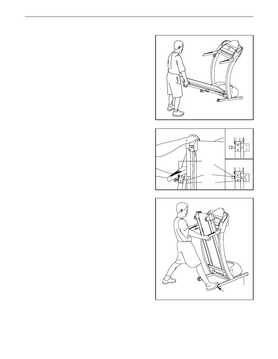 How to fold and move the treadmill | ProForm 520 User Manual | Page 22 / 31