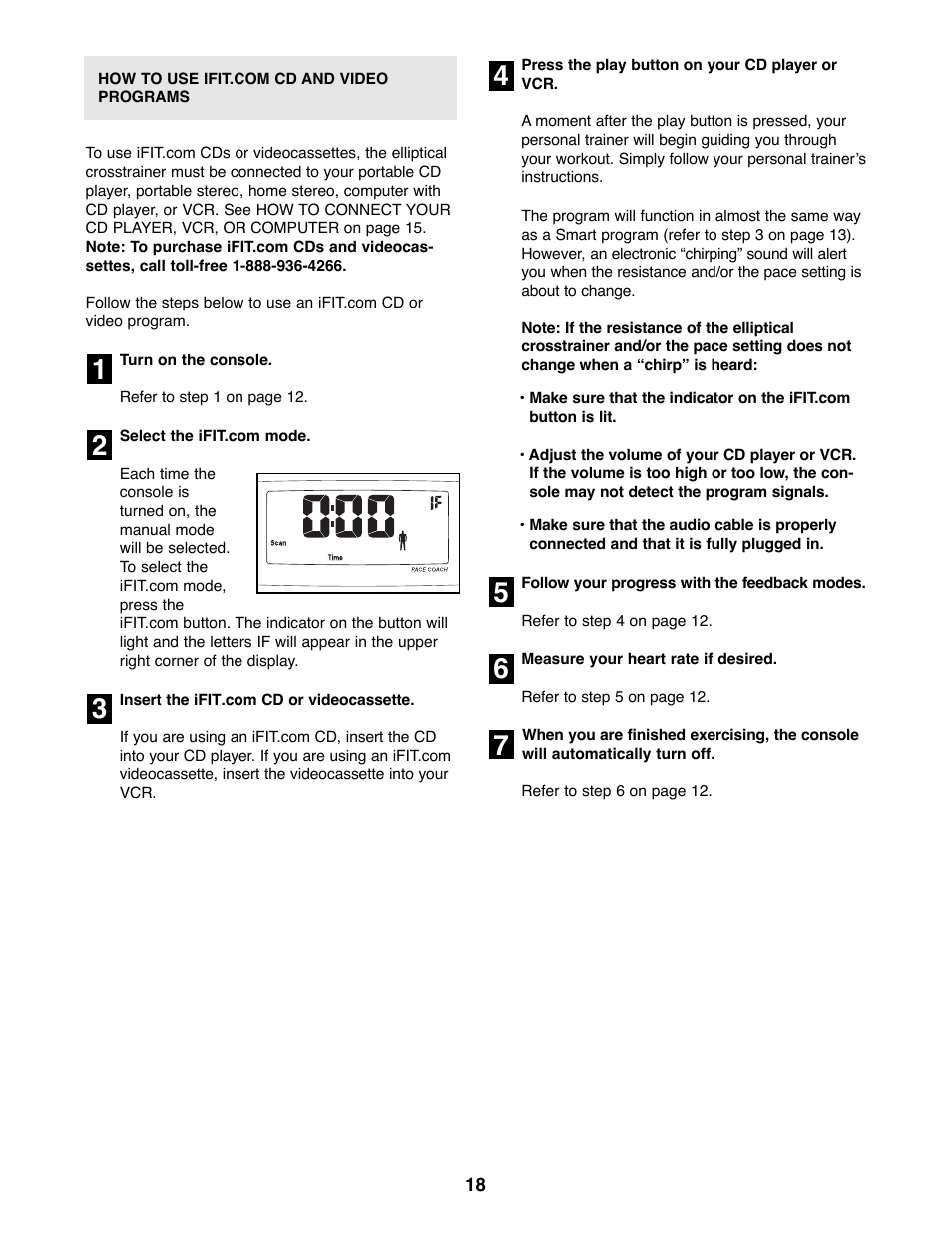 ProForm PFCCEL45012 User Manual | Page 18 / 24