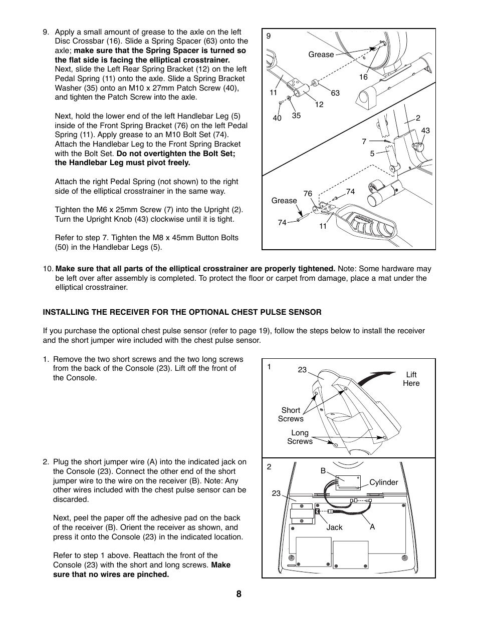 ProForm PFCCEL45012 User Manual | Page 8 / 24