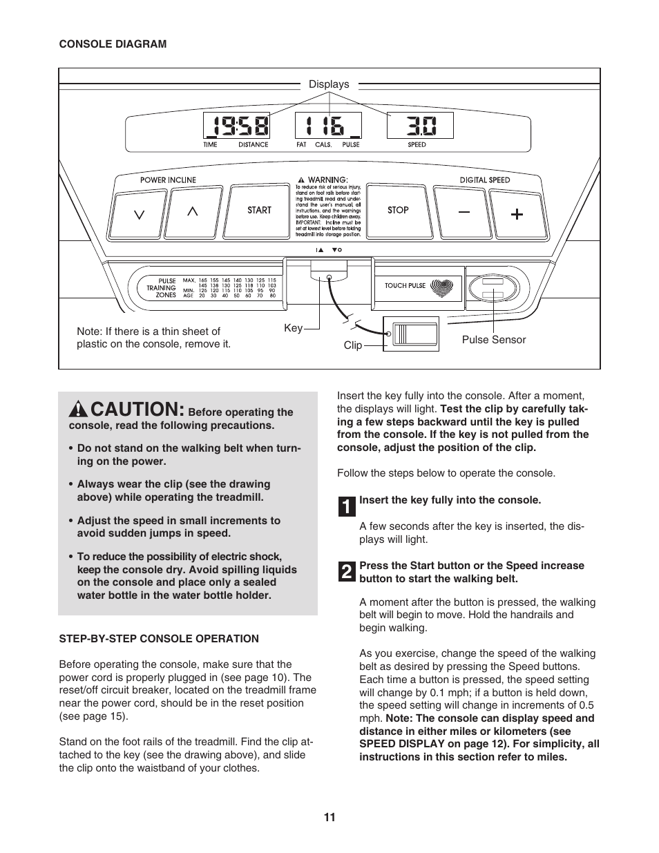 21 caution | ProForm CrossWalk PFTL312040 User Manual | Page 11 / 23