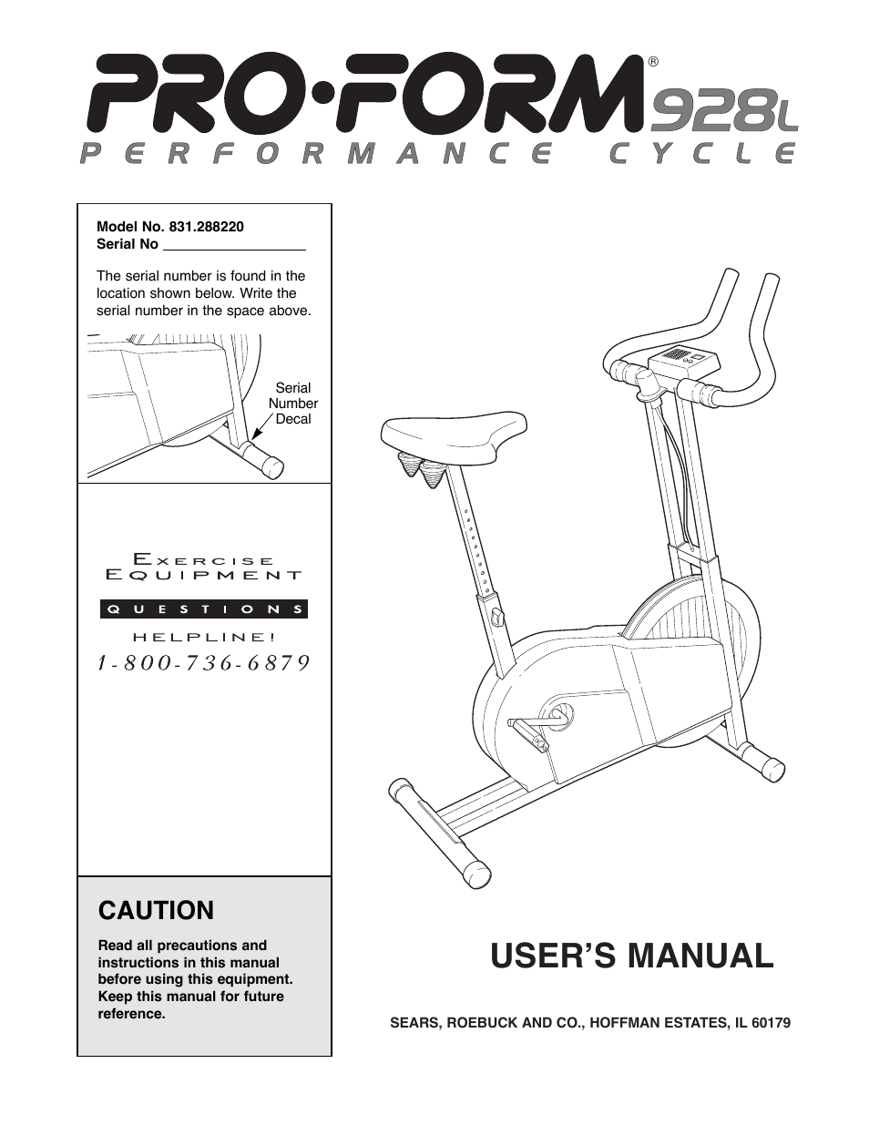 ProForm 928L User Manual | 12 pages