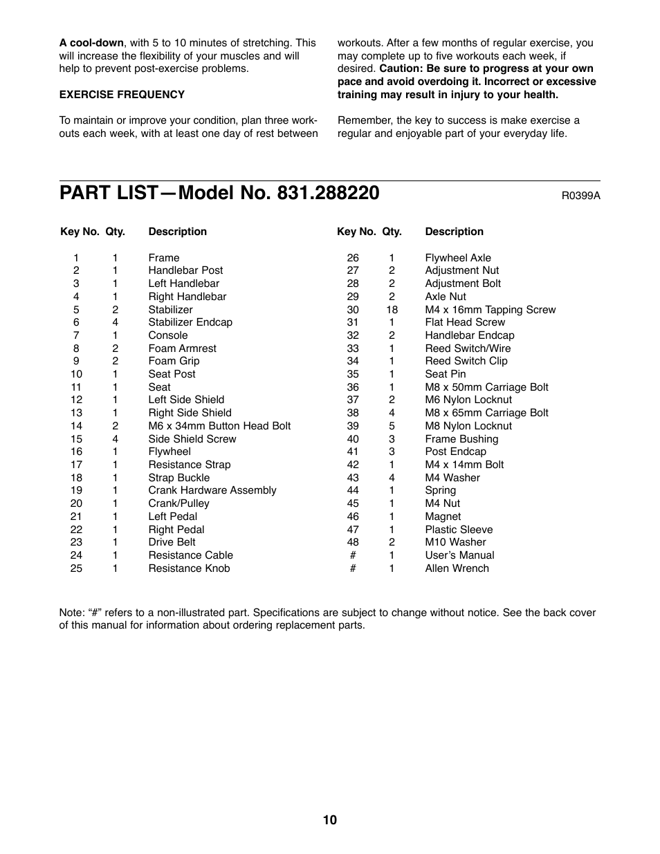 ProForm 928L User Manual | Page 10 / 12