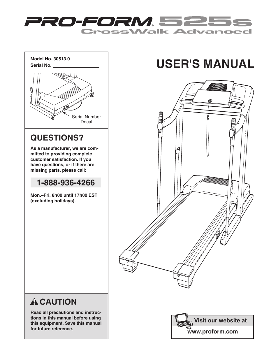 ProForm 30513.0 User Manual | 30 pages