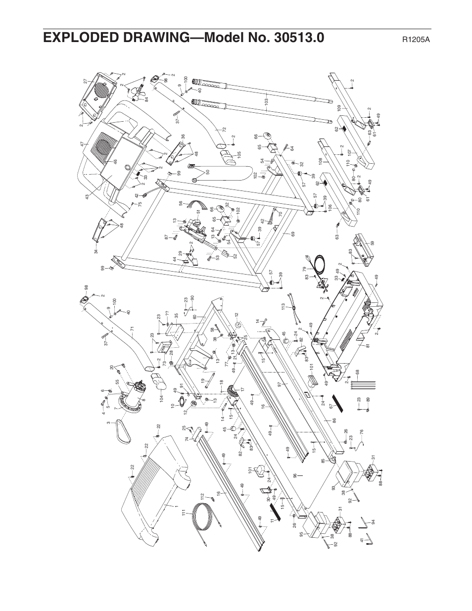 R1205a | ProForm 30513.0 User Manual | Page 29 / 30