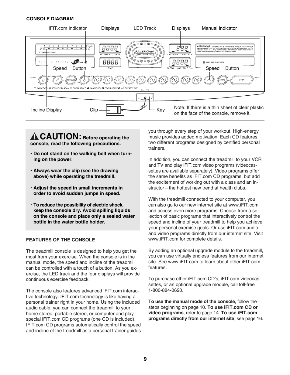 Caution | ProForm 831.299450 User Manual | Page 9 / 26