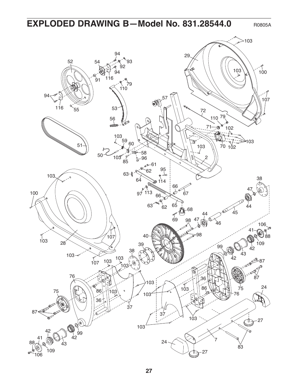 ProForm XP 130 831.28544.0 User Manual | Page 27 / 28