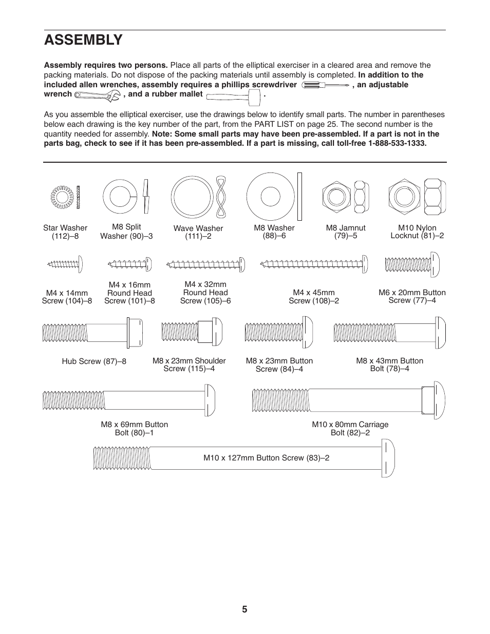 Assembly | ProForm XP 130 831.28544.0 User Manual | Page 5 / 28