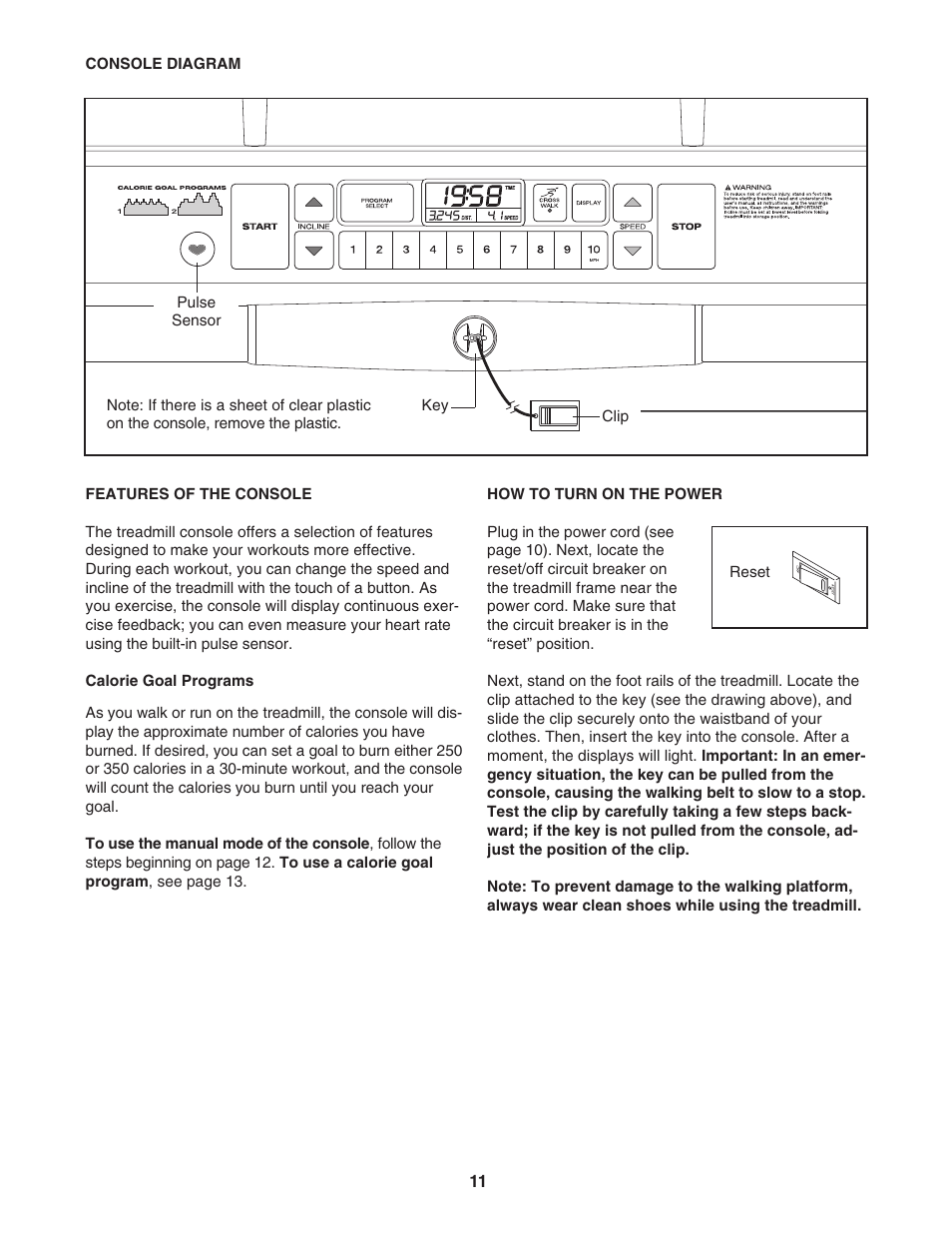 ProForm CROSSWALK 831.24633.0 User Manual | Page 11 / 28