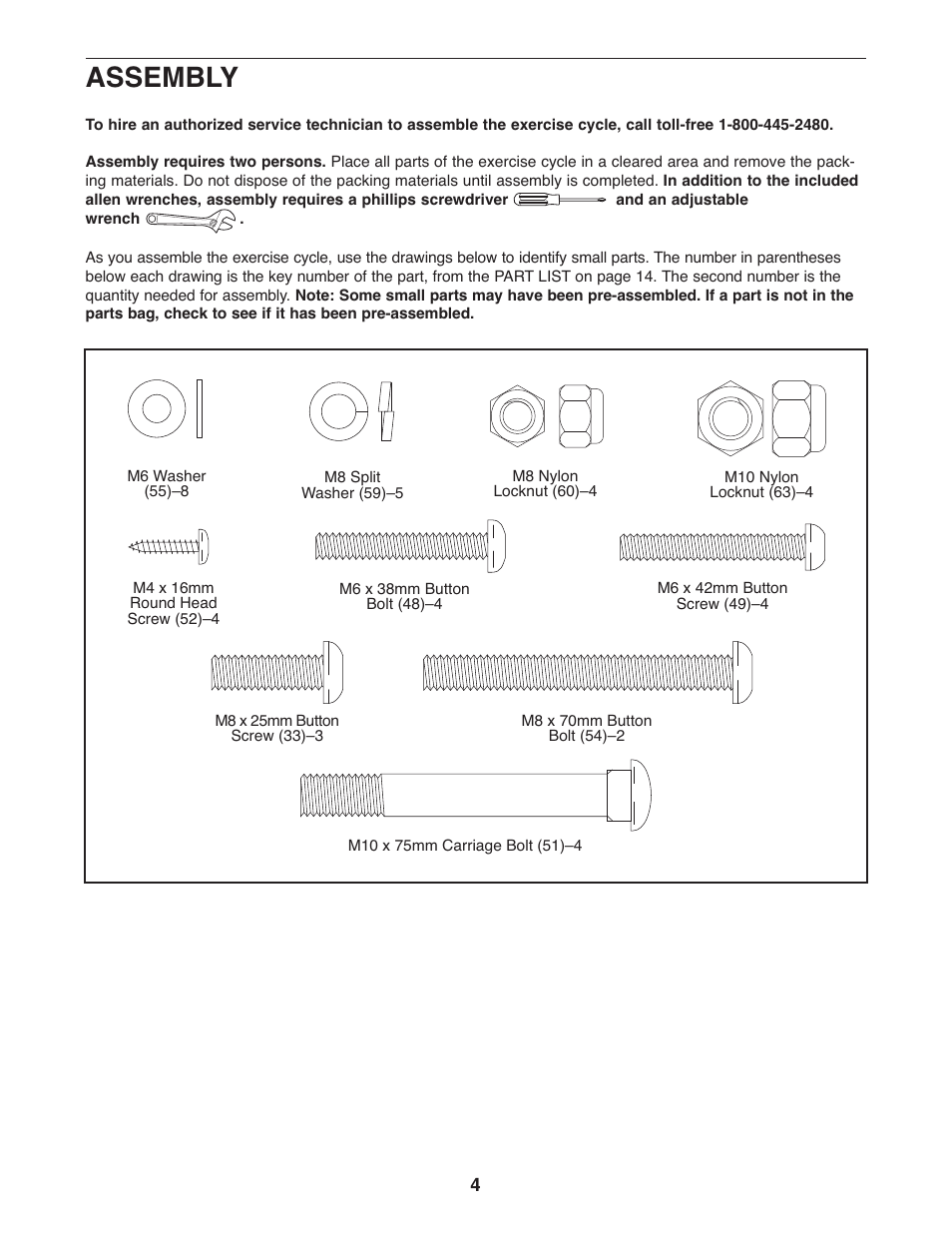 Assembly | ProForm PFEX1995.0 User Manual | Page 4 / 16