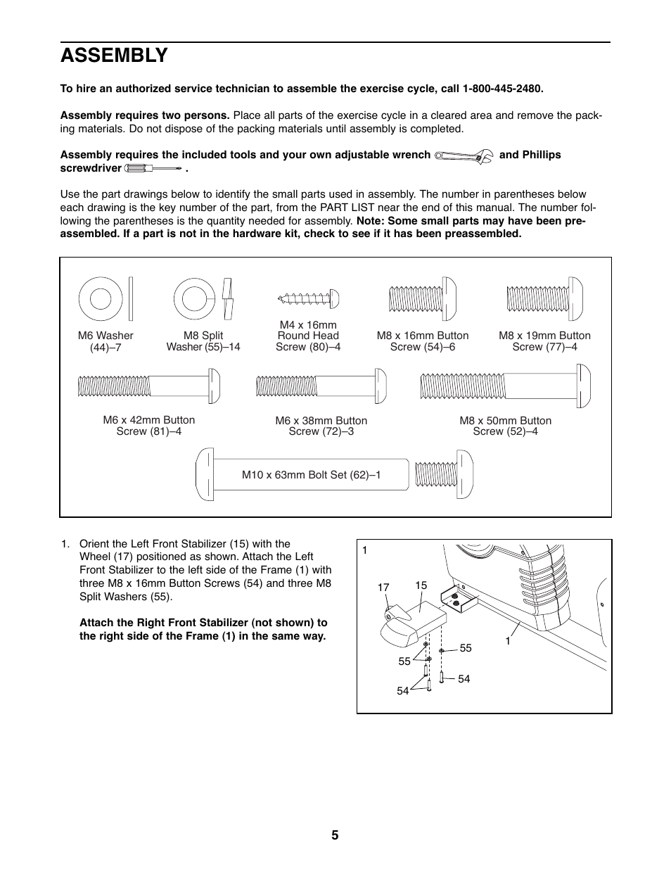 Assembly | ProForm PFEX74207.1 User Manual | Page 5 / 24