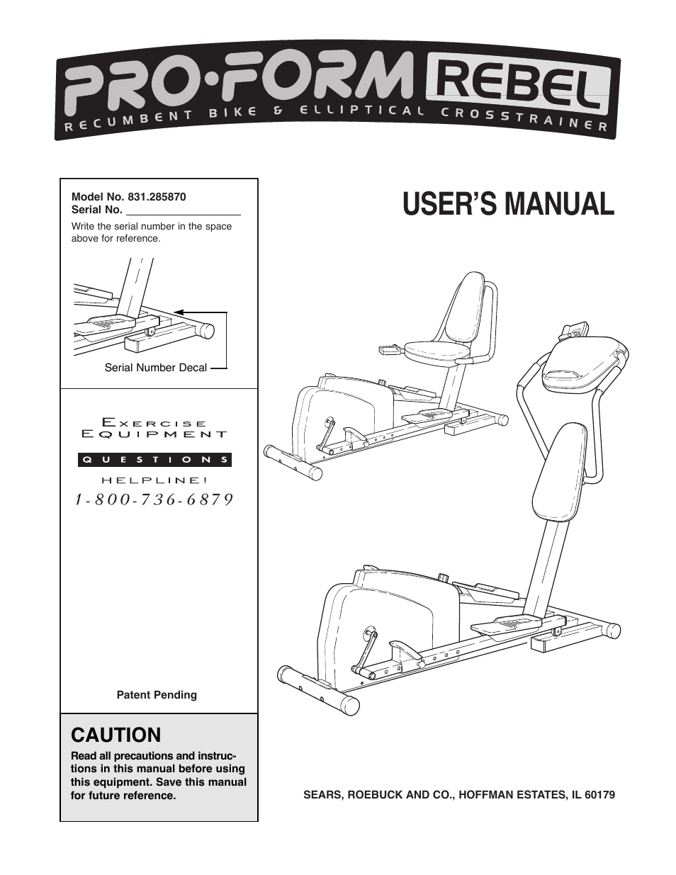 ProForm 831.285870 User Manual | 16 pages