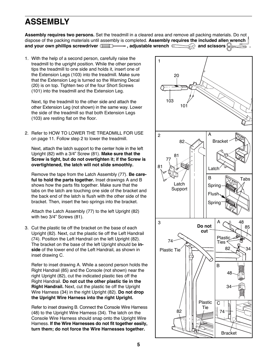 Assembly | ProForm 831.297693 User Manual | Page 5 / 18