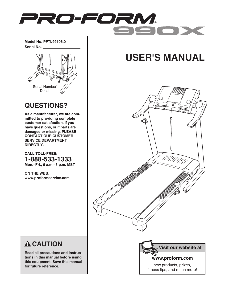 ProForm PFTL99106.0 User Manual | 32 pages