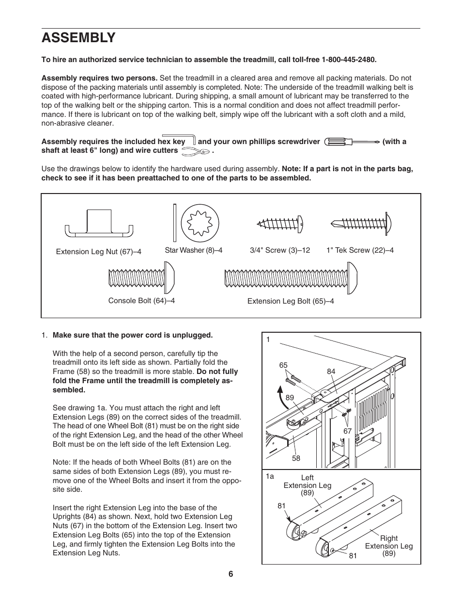 Assembly | ProForm PFTL99106.0 User Manual | Page 6 / 32