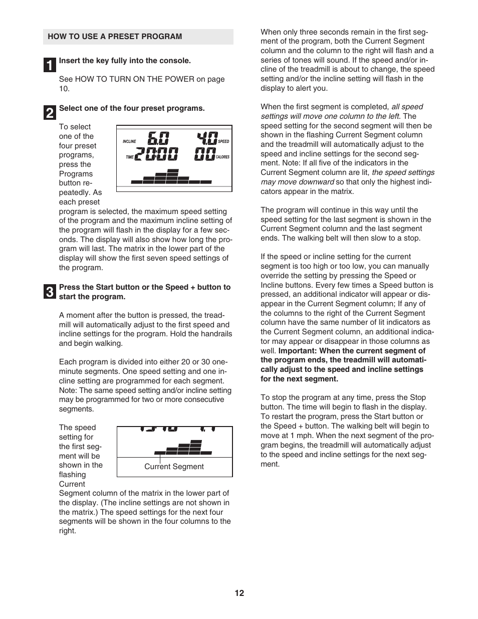 ProForm XP 542s 831.295050 User Manual | Page 12 / 30