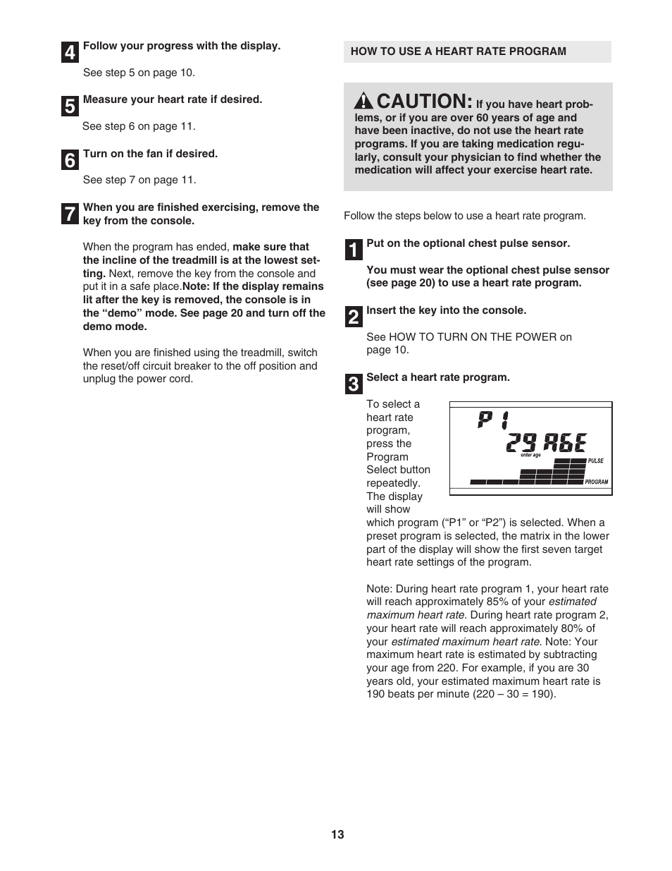 ProForm XP 542s 831.295050 User Manual | Page 13 / 30