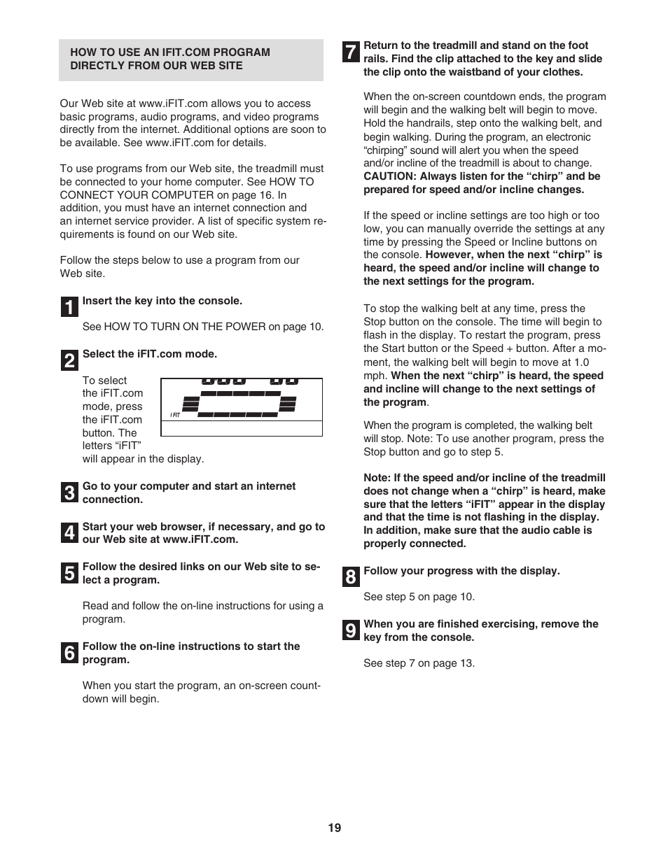 ProForm XP 542s 831.295050 User Manual | Page 19 / 30