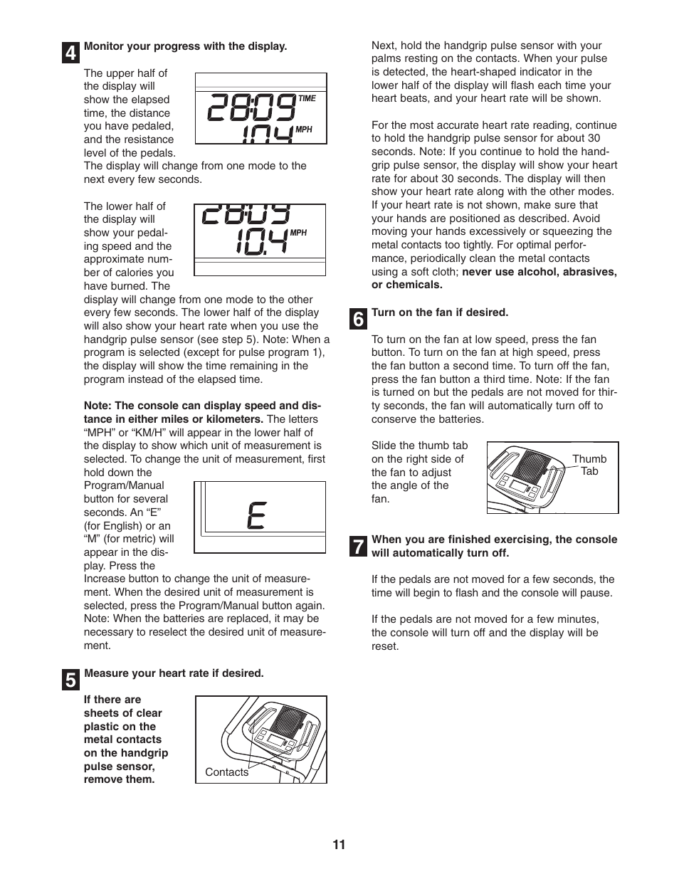 ProForm GR 75 PFEX1495.0 User Manual | Page 11 / 20