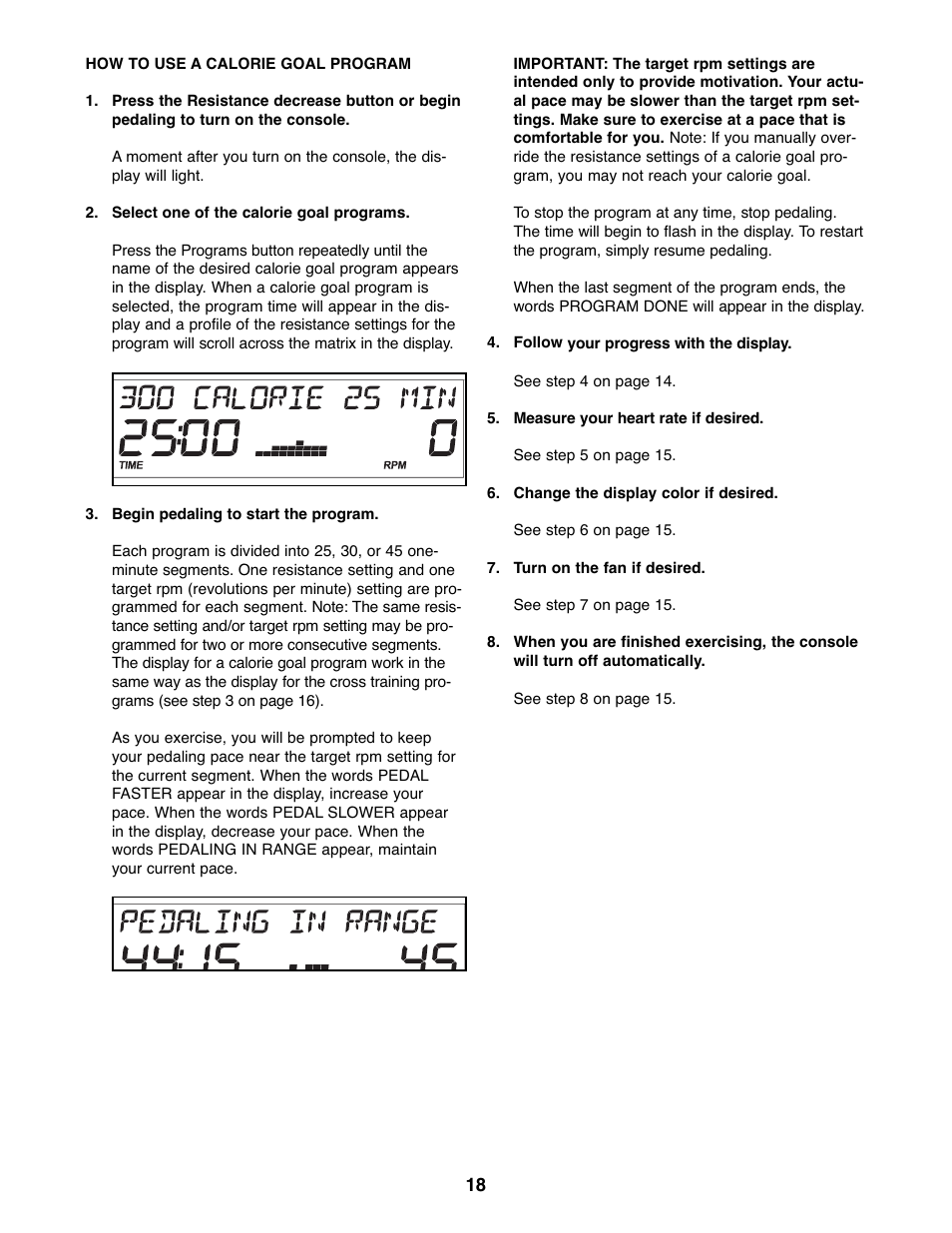 ProForm XP 160 831.28645.1 User Manual | Page 18 / 28