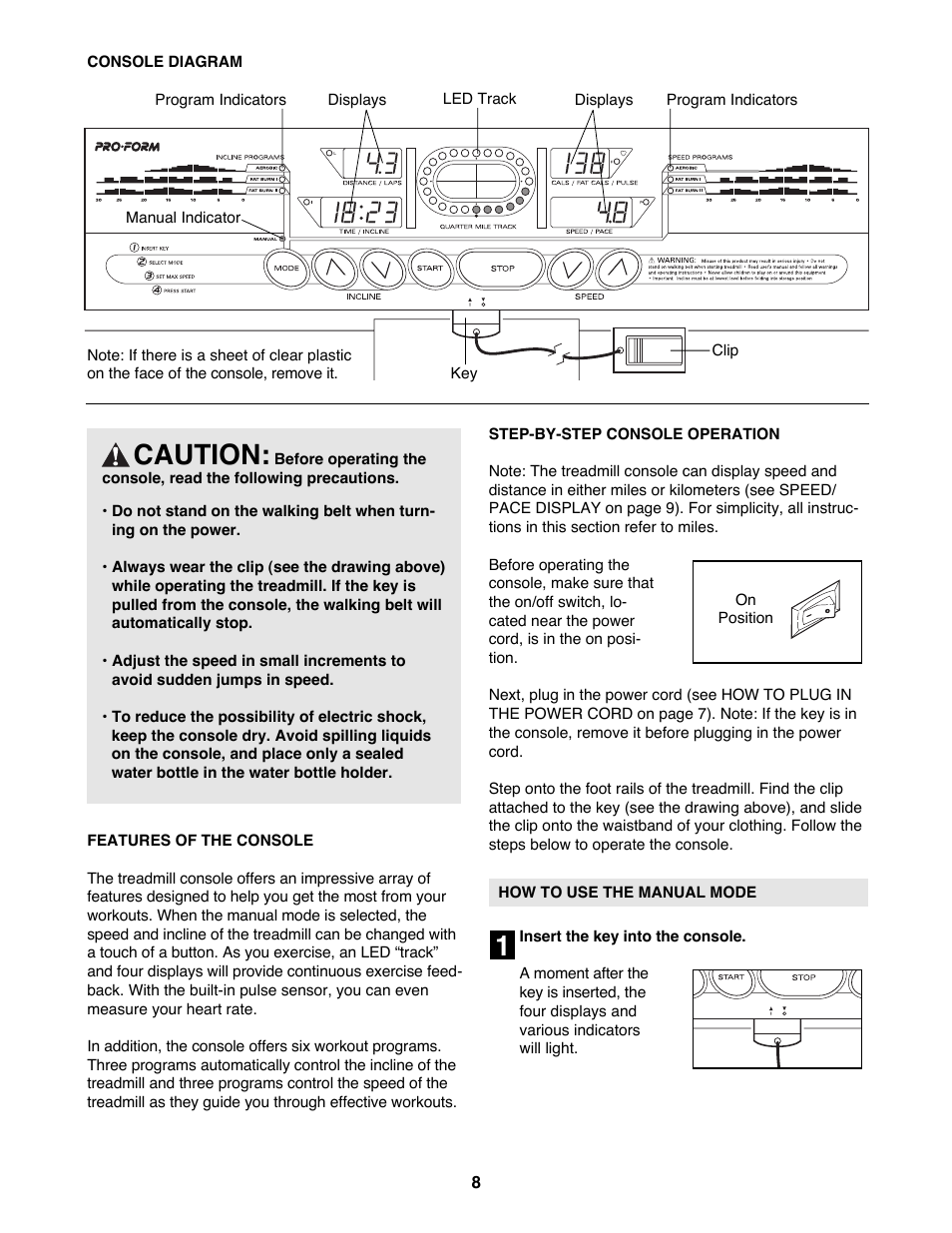 1caution | ProForm 831.297982 User Manual | Page 8 / 22
