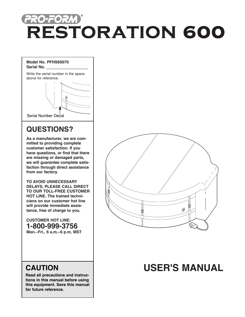 ProForm PFHS60070 User Manual | 17 pages