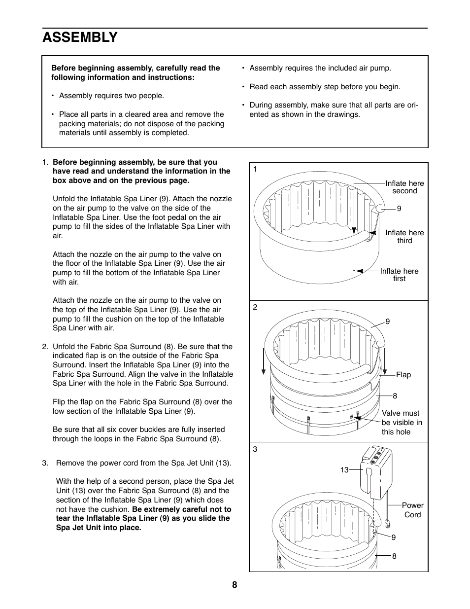 Assembly | ProForm PFHS60070 User Manual | Page 8 / 17