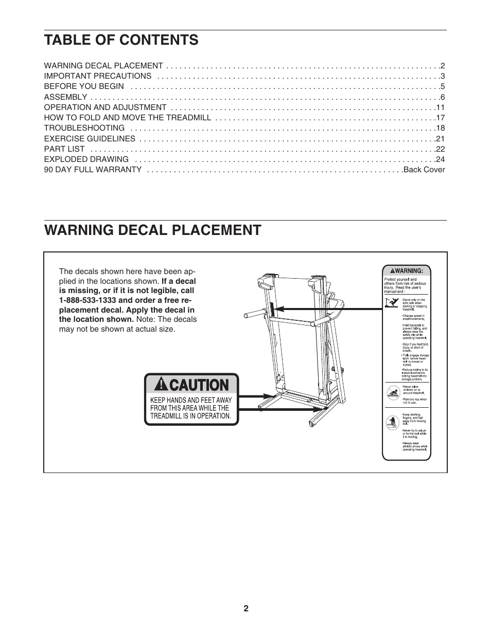 ProForm 831.24723.0 User Manual | Page 2 / 28