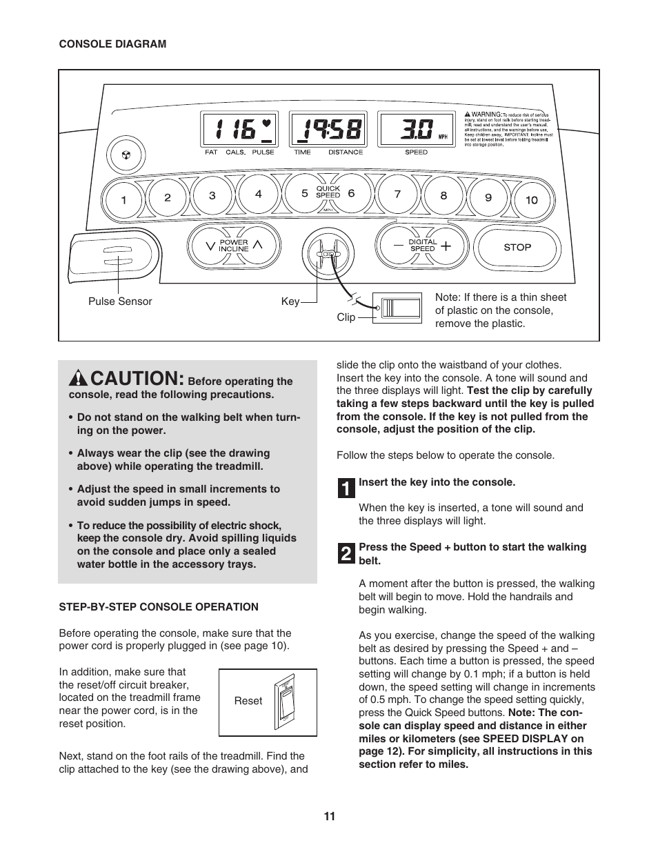21 caution | ProForm 831.295230 User Manual | Page 11 / 22