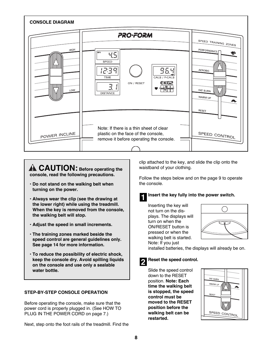21 caution | ProForm 490GS 831.299371 User Manual | Page 8 / 18