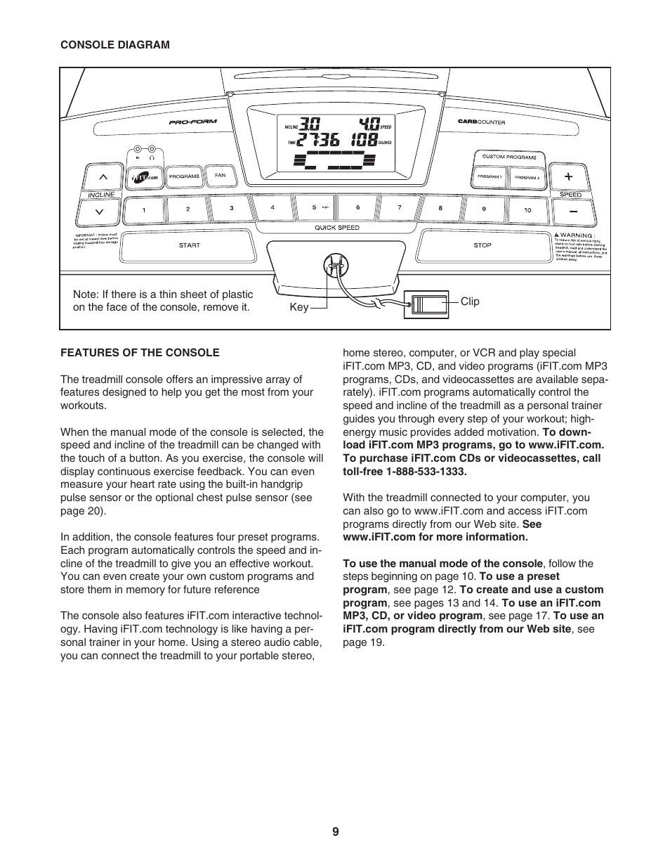 ProForm 831.29525.4 User Manual | Page 9 / 30