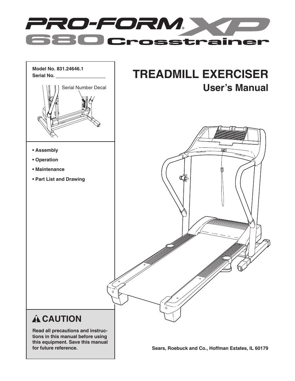 ProForm 831.24646.1 User Manual | 28 pages