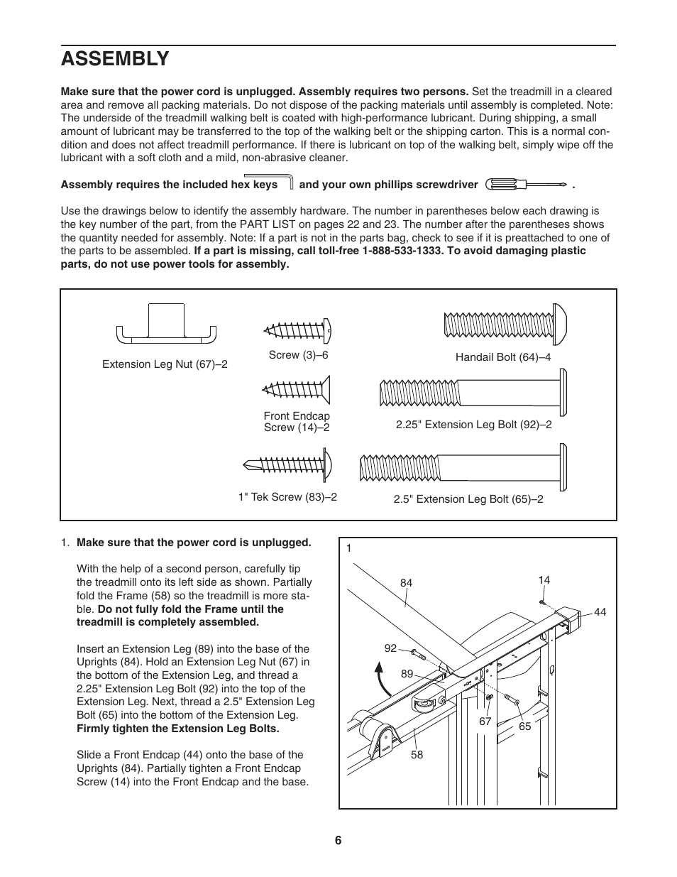 Assembly | ProForm 831.24646.1 User Manual | Page 6 / 28