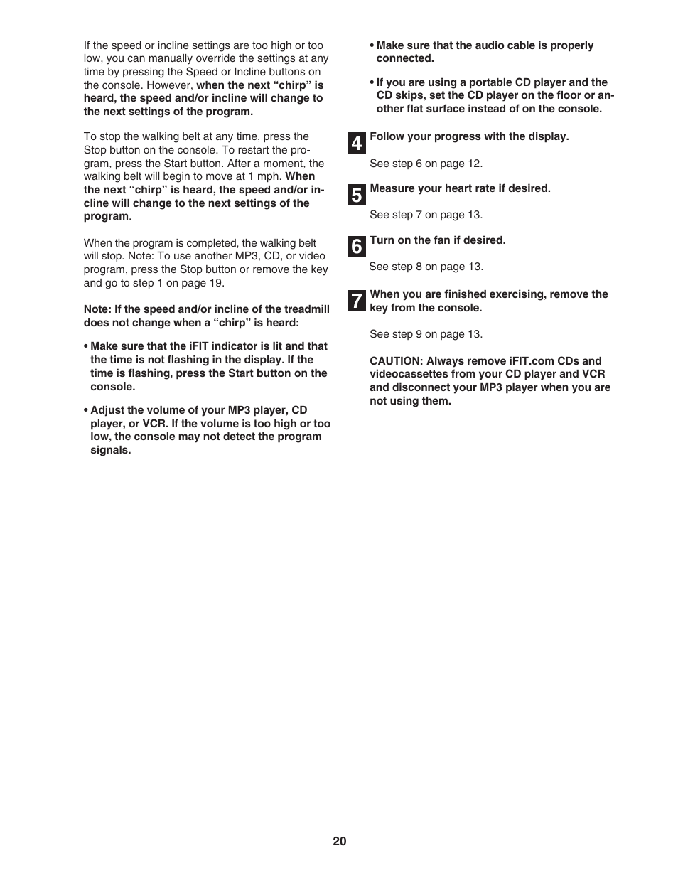 ProForm 831.29604.0 User Manual | Page 20 / 30