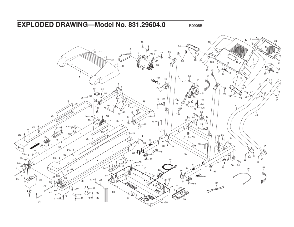 R0905b | ProForm 831.29604.0 User Manual | Page 29 / 30