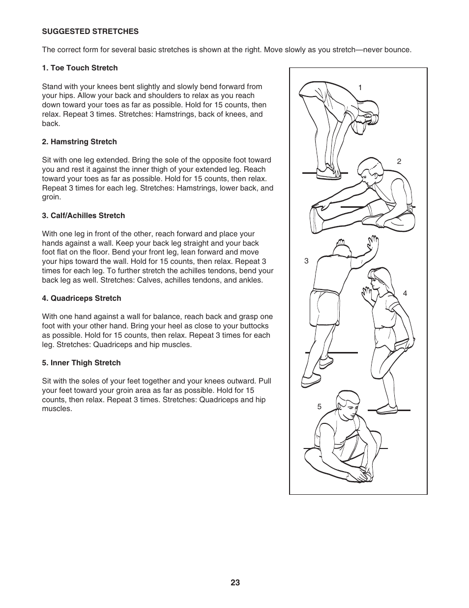 ProForm 400C User Manual | Page 23 / 26