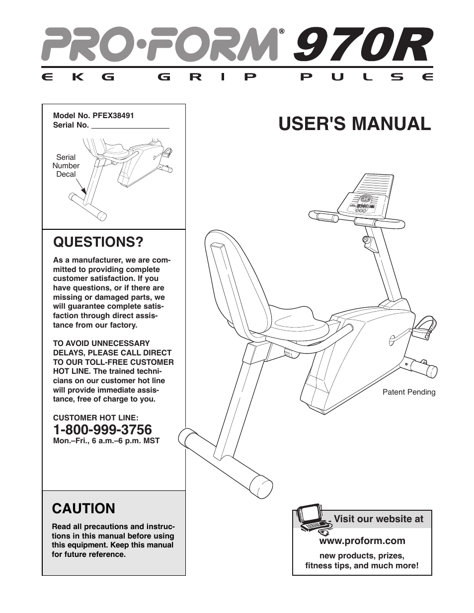 ProForm PFEX38491 User Manual | 16 pages