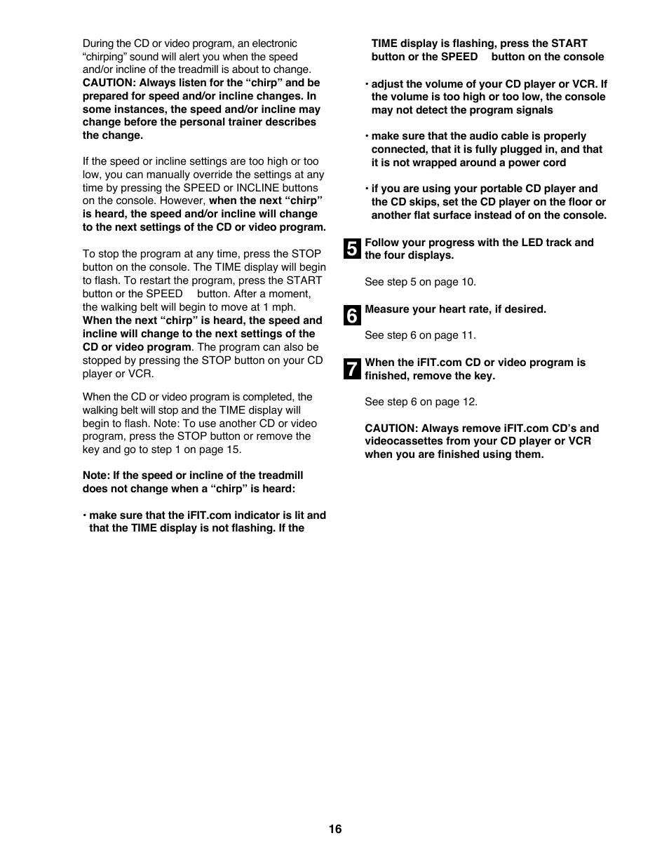 ProForm 740CS User Manual | Page 16 / 26
