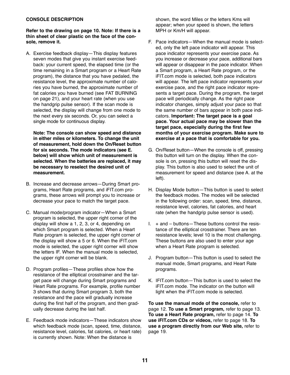 ProForm 750 User Manual | Page 11 / 24