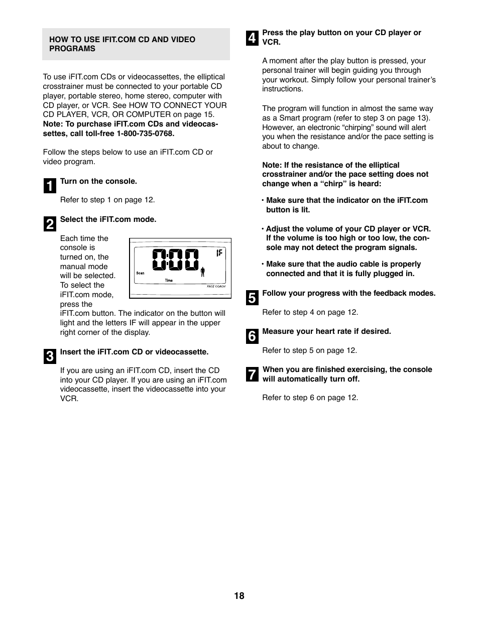ProForm 750 User Manual | Page 18 / 24