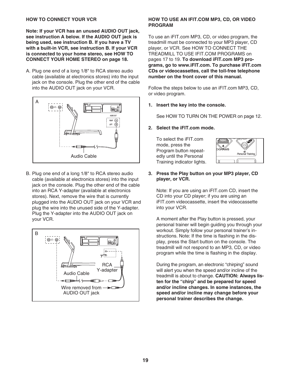 ProForm CROSSWALK CALIBER ELITE PFTL71505.2 User Manual | Page 19 / 30