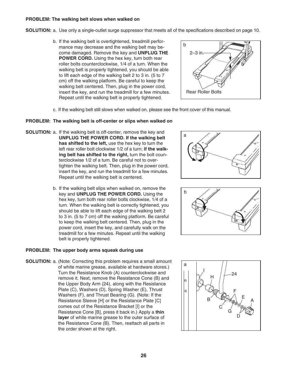 ProForm CROSSWALK CALIBER ELITE PFTL71505.2 User Manual | Page 26 / 30