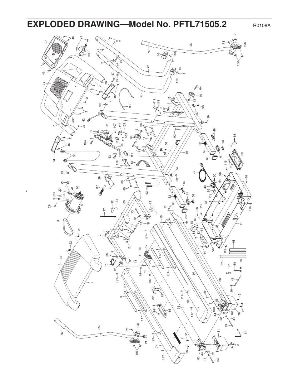 R0108a | ProForm CROSSWALK CALIBER ELITE PFTL71505.2 User Manual | Page 29 / 30