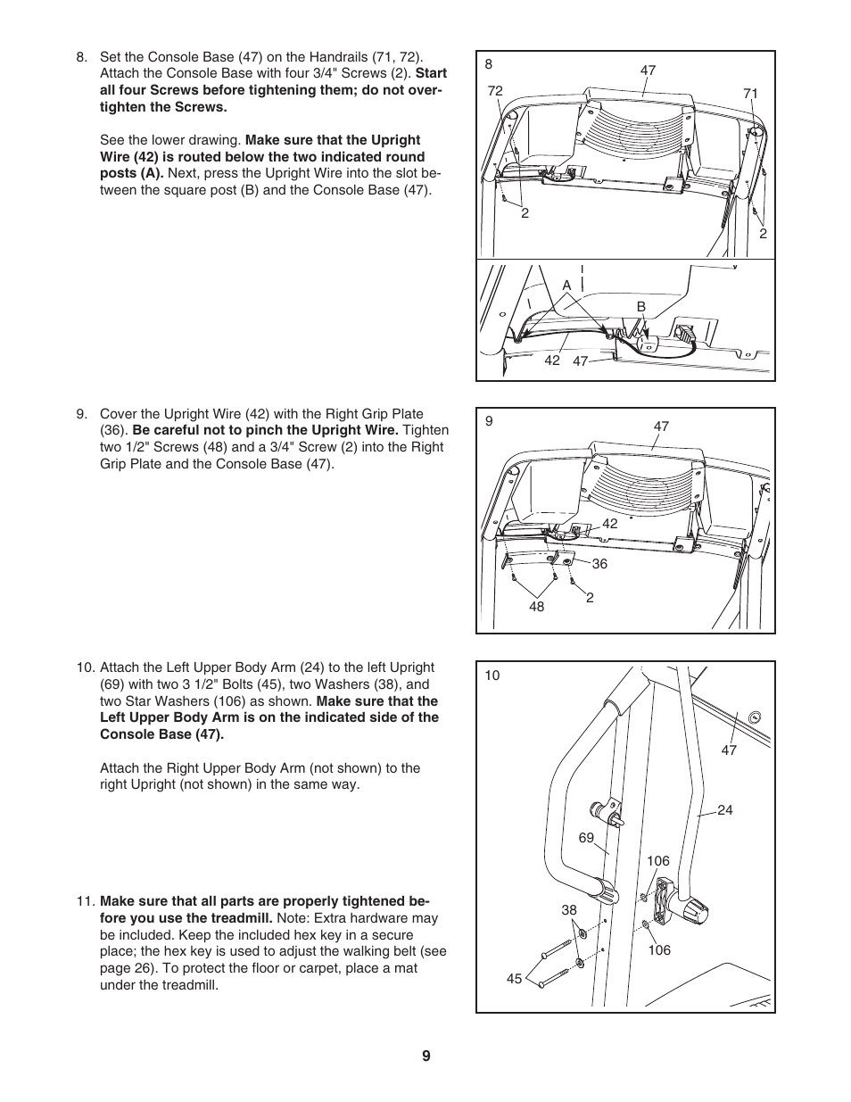 ProForm CROSSWALK CALIBER ELITE PFTL71505.2 User Manual | Page 9 / 30
