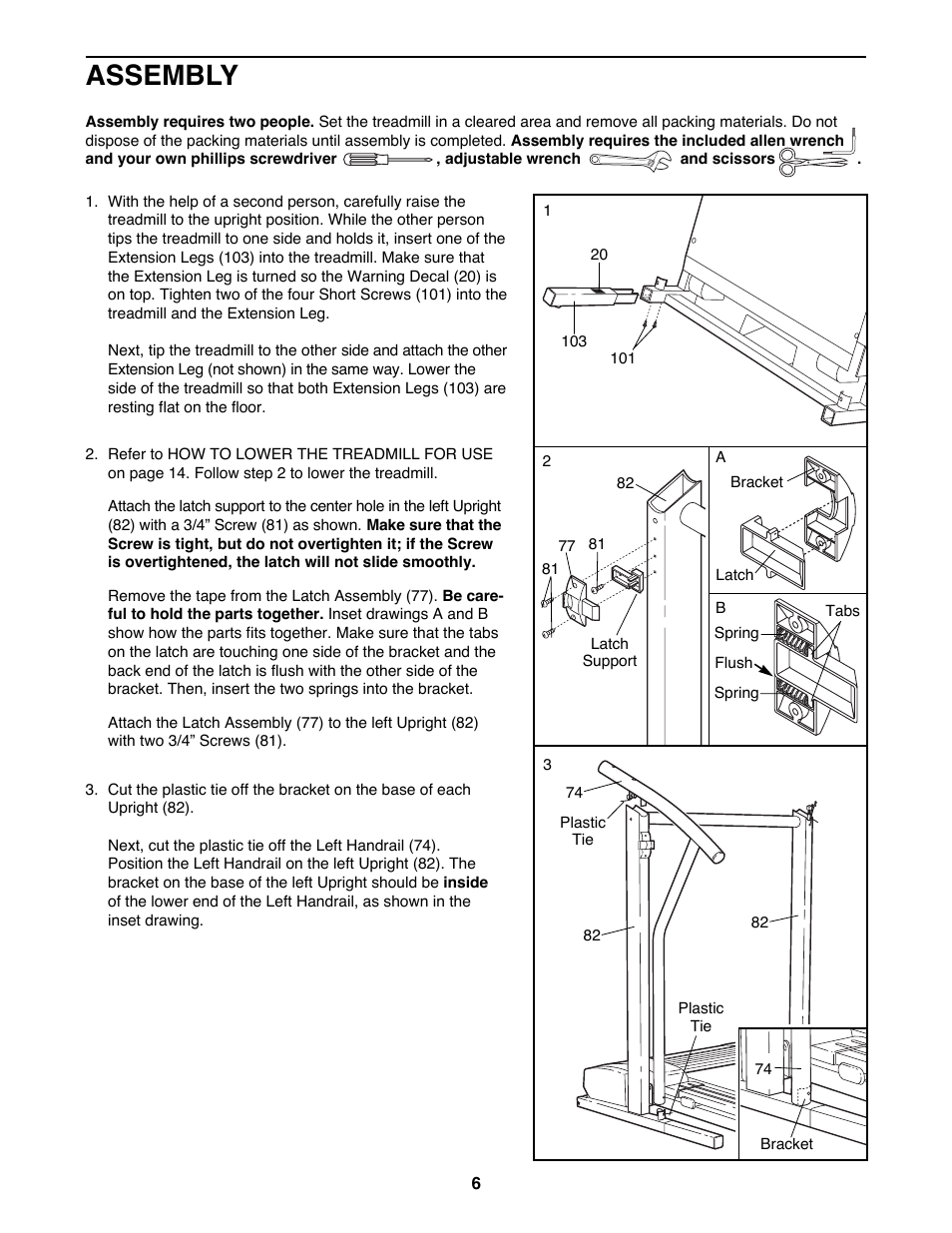 Assembly | ProForm 831.297793 User Manual | Page 6 / 22