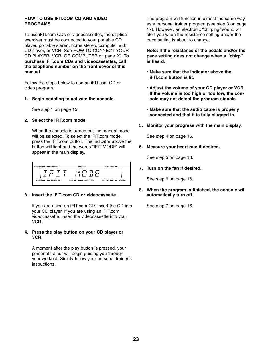 ProForm PFEL07907.0 User Manual | Page 23 / 32