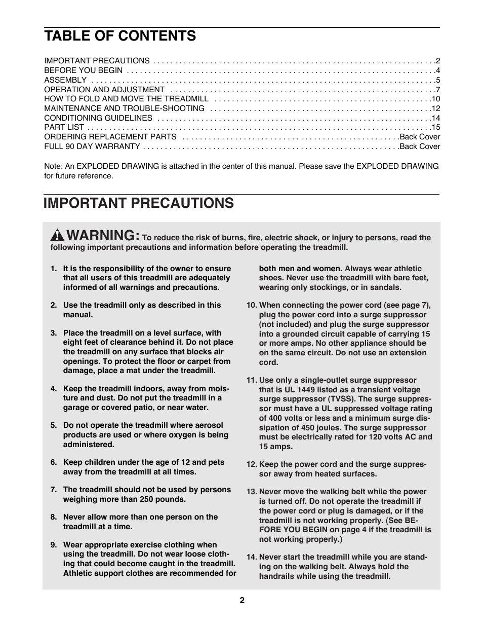 ProForm 831.297682 User Manual | Page 2 / 18