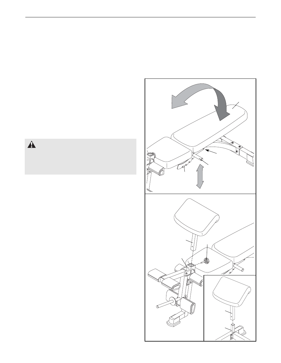 Adjustments, Warning | ProForm PFB48030 User Manual | Page 19 / 34