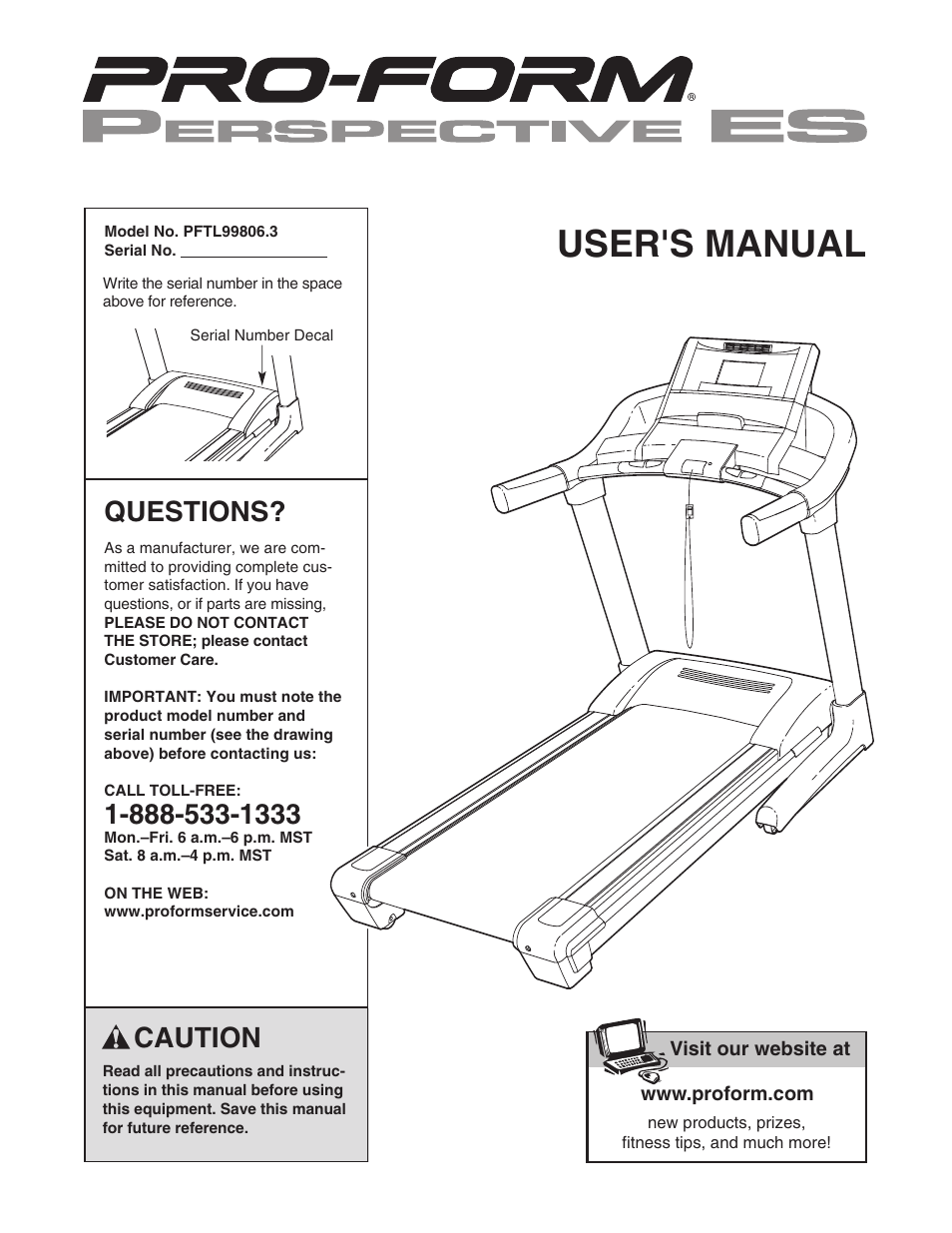 ProForm PFTL99806.3 User Manual | 30 pages