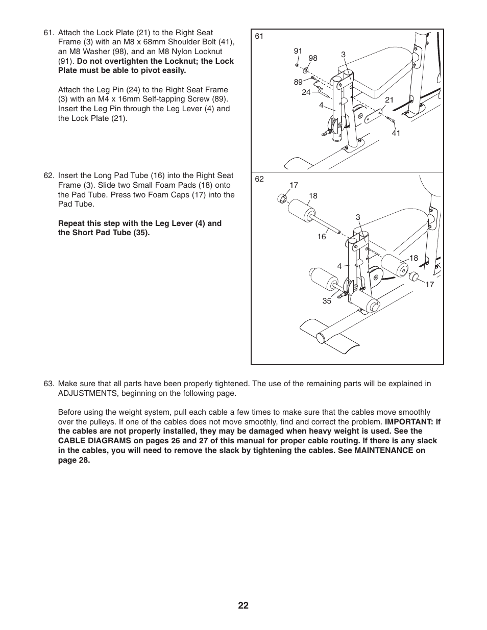 ProForm PFANSY9825.1 User Manual | Page 22 / 39